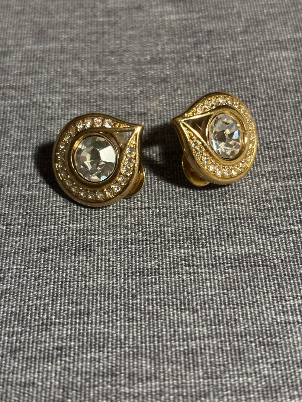 Monet Sparkly Clip On Earrings